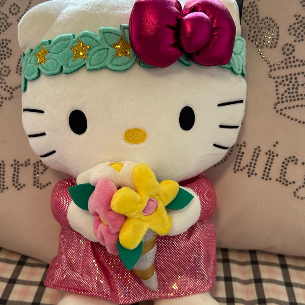 Hello Kitty plush, 15 inches tall, like new